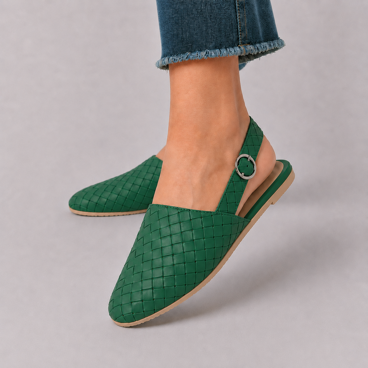 Monica mocassins Groen