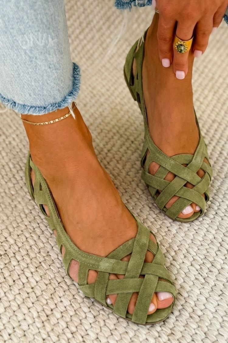 Hina sandalen Olijfgroen