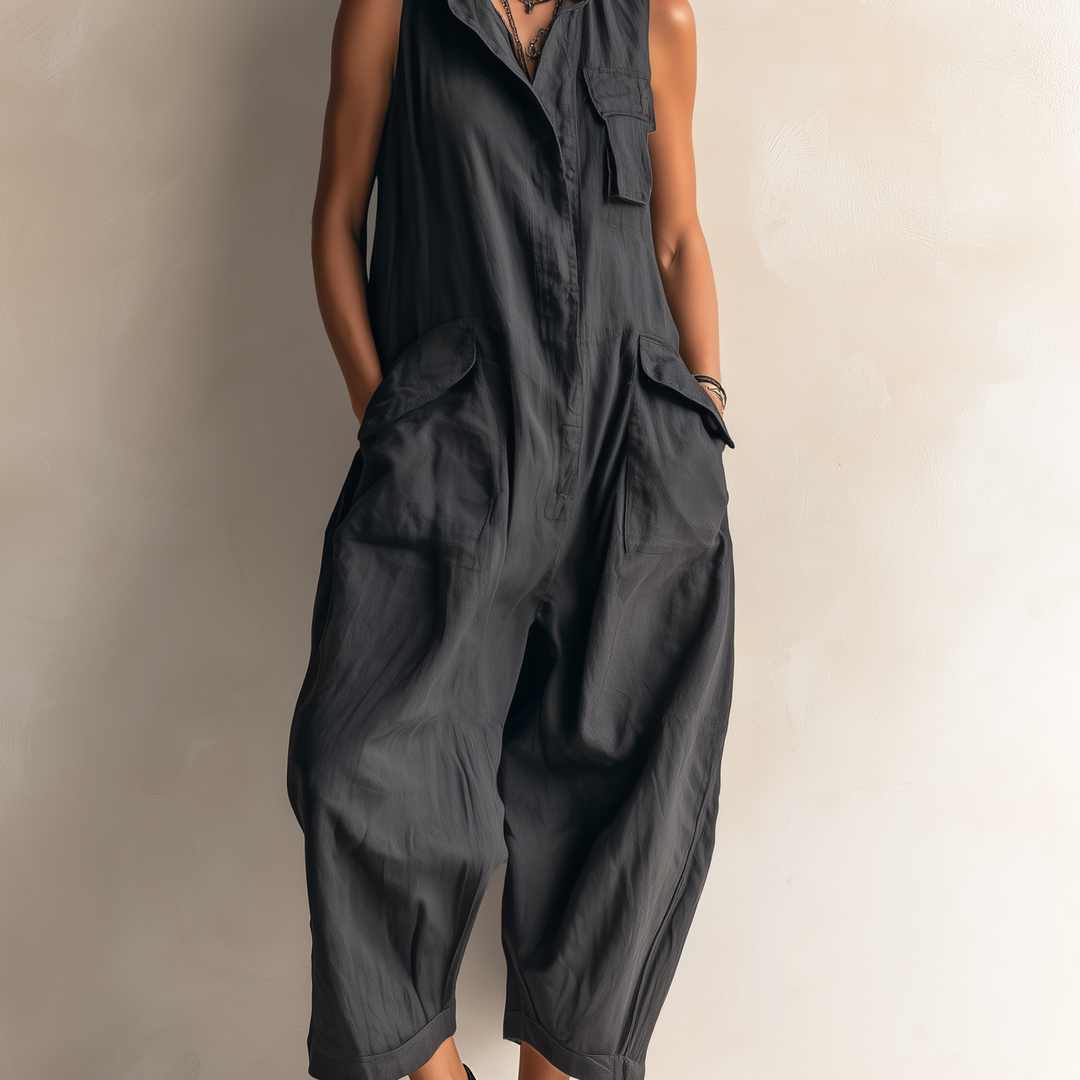 Zaria Utility-Jumpsuit - Zwart
