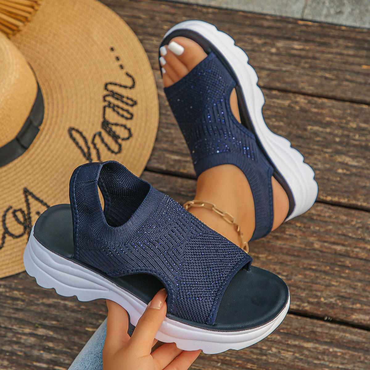 Celestia | Luchtige Plateau Mesh Sandalen
