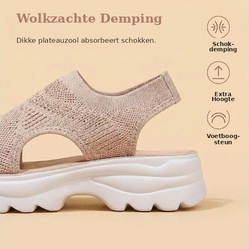 Celestia | Luchtige Plateau Mesh Sandalen