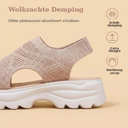 Celestia | Luchtige Plateau Mesh Sandalen