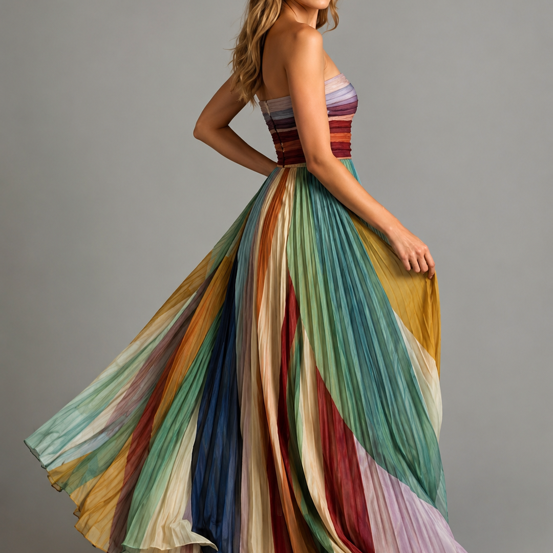 Estelle Vloeiende Boheemse Maxi-jurk