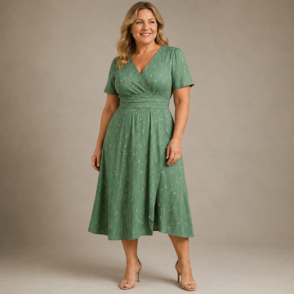 Viviane Midi Jurk - Groen