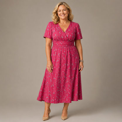 Viviane Midi Jurk - Rood