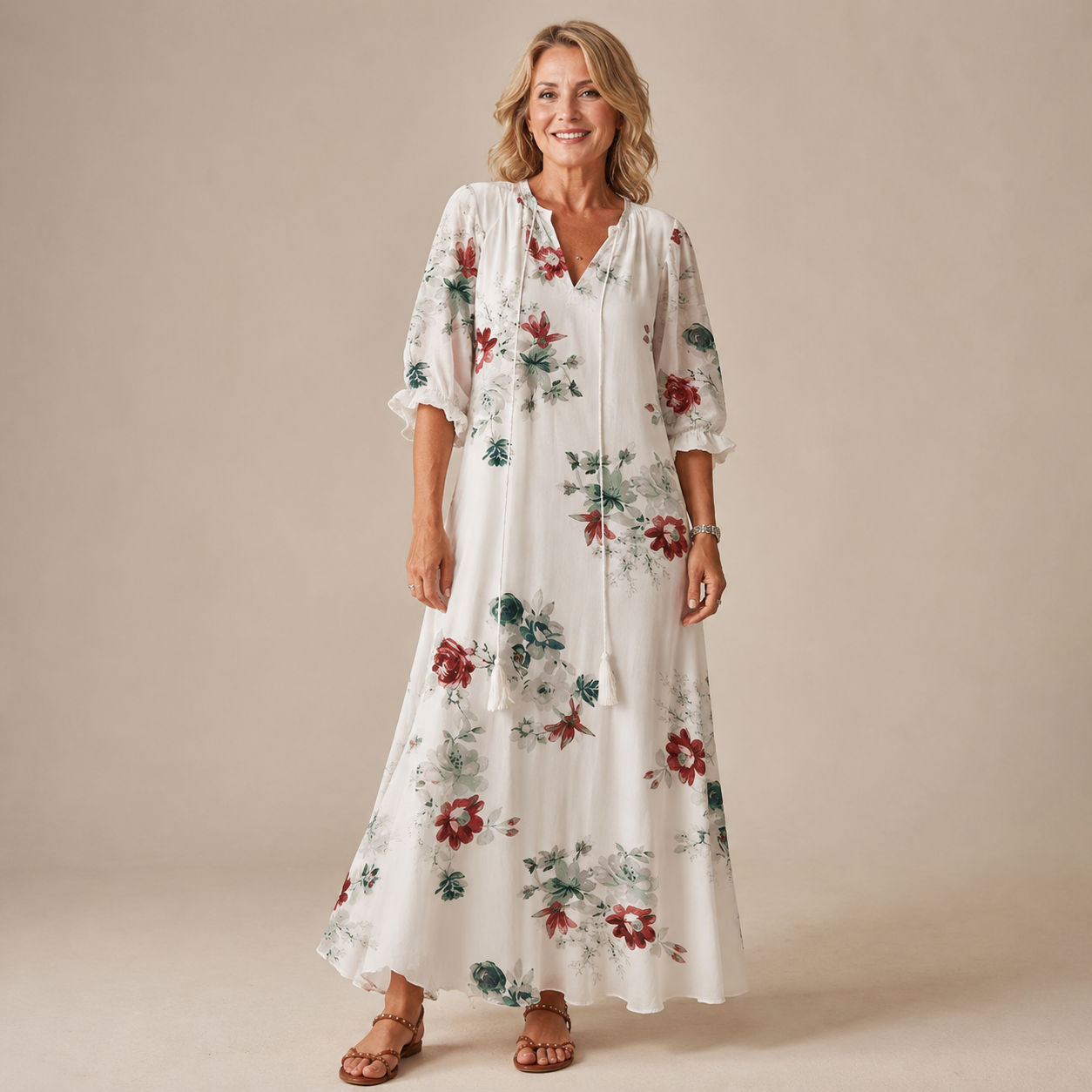 Margaux Flow Jurk - Ecru