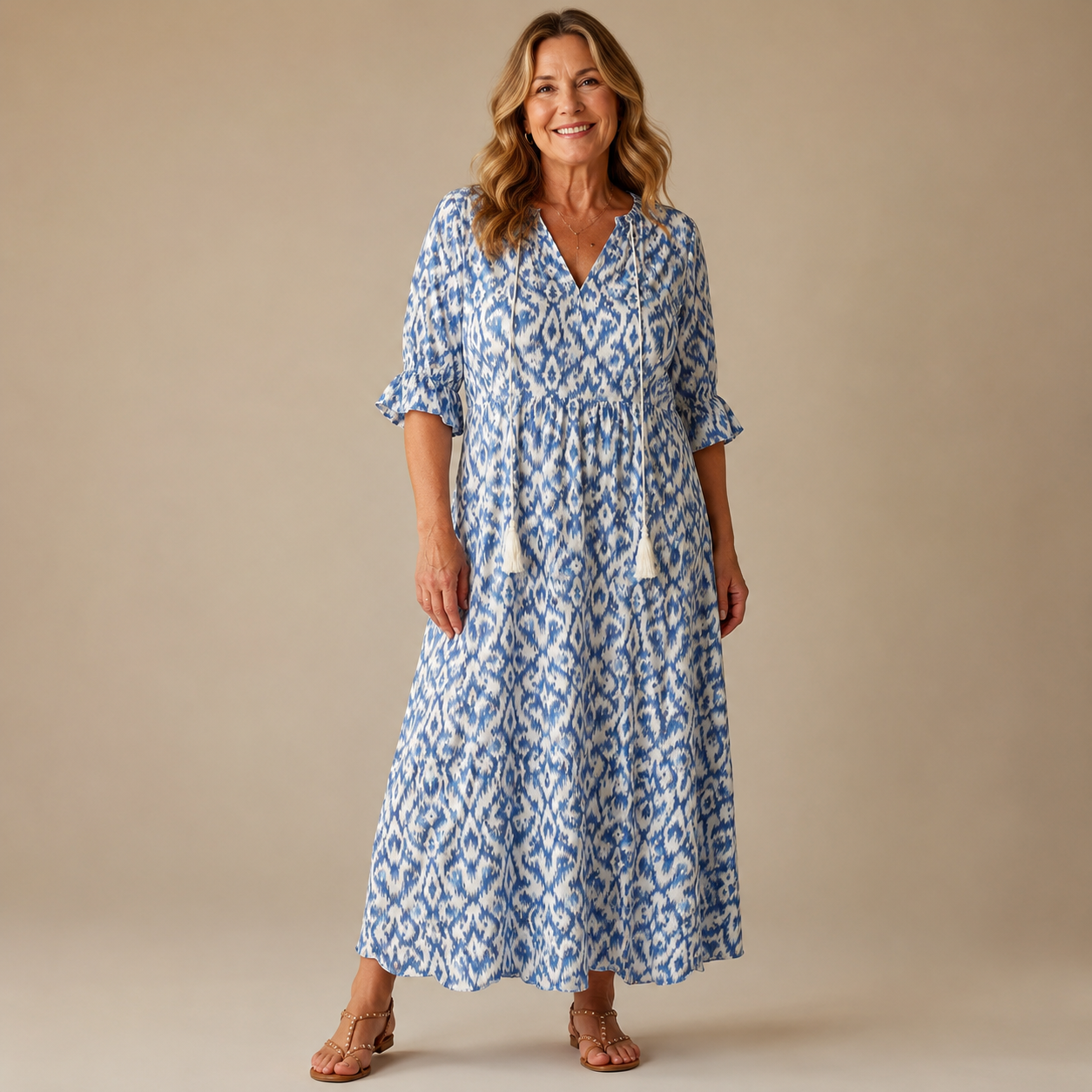 Margaux Flow Jurk - Marineblauw