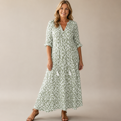 Margaux Flow Jurk - Groen
