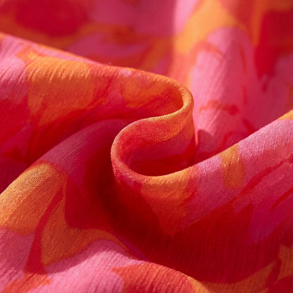 Olivia Kleurrijke Maxi-jurk - stofdetail