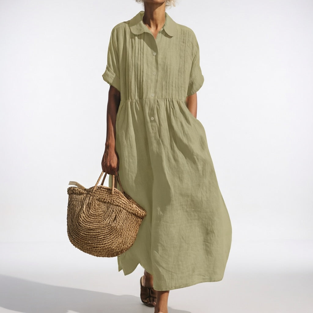 Lysandra Blousejurk - Groen