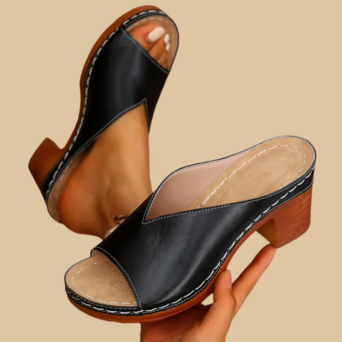 Mara Comfort Sandalen Zwart