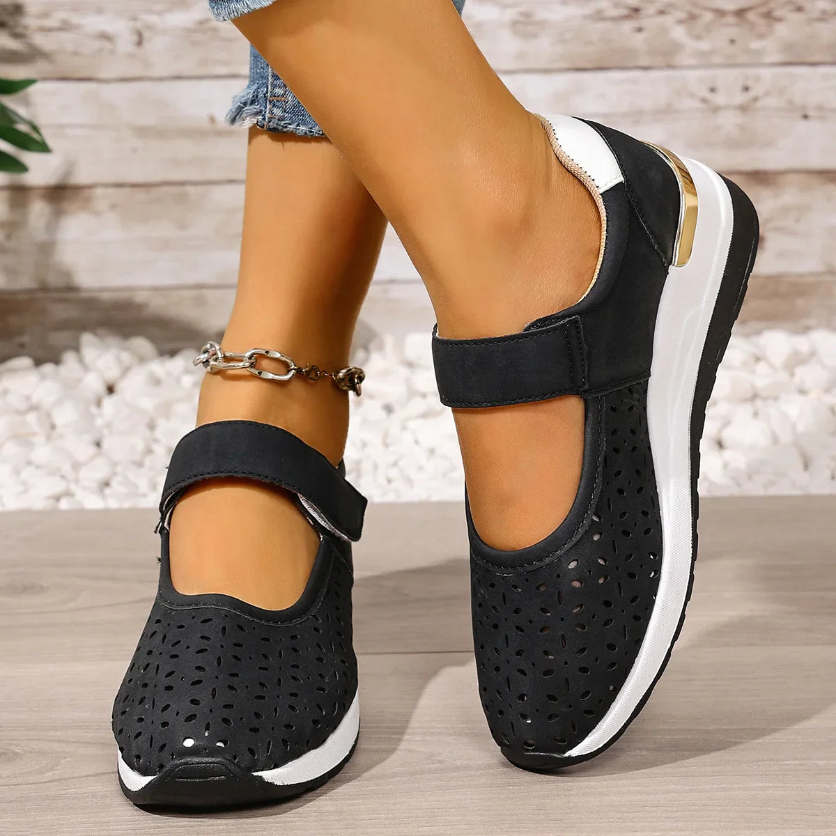 Evelien Orthopedische Sandalen Zwart