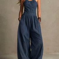 Alexia | Elegante Linnen Jumpsuit met Overslag