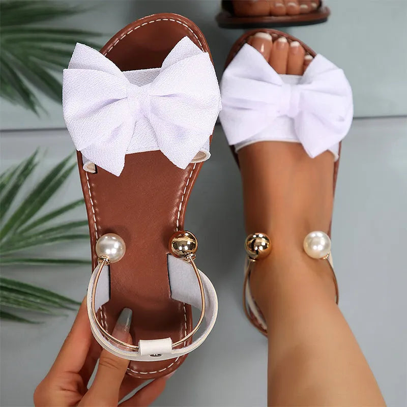 Josephine Strikkensandalen Beige