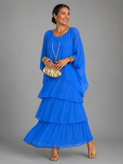 Lara maxi-jurk Blauw