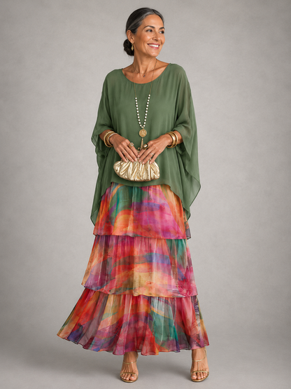 Lara maxi-jurk Multicolor