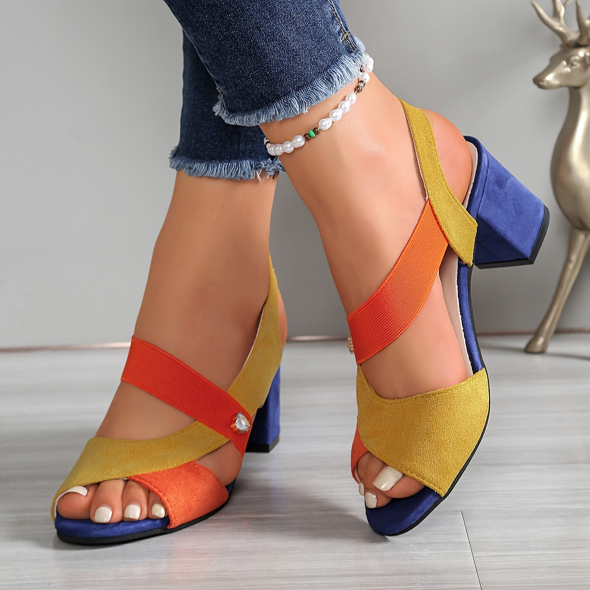 Bella Cross-Strap Sandalen - Oranje