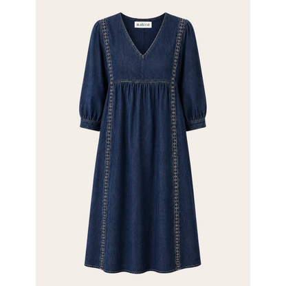 Fleur Luchtige Zomerjurk Donkerblauw