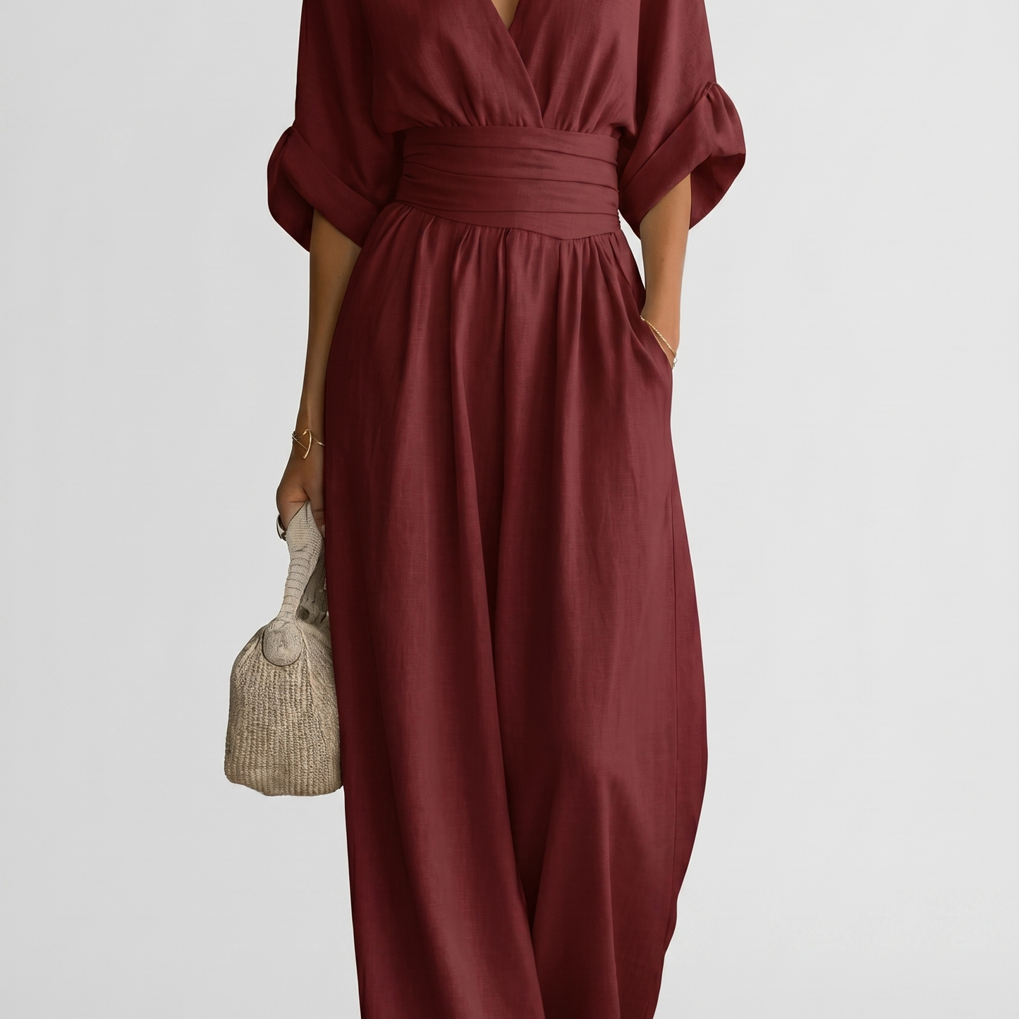 Odile jumpsuit - Bordeauxrood