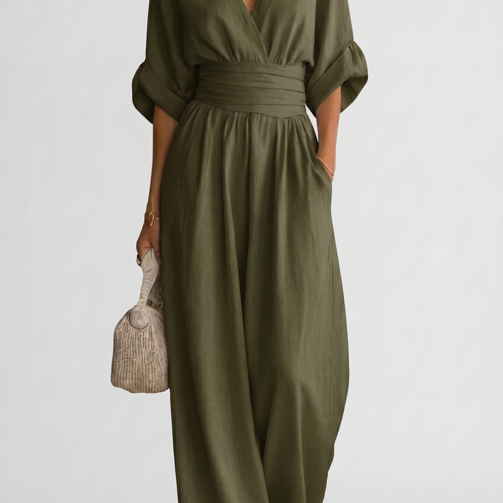 Odile jumpsuit - Olijfgroen