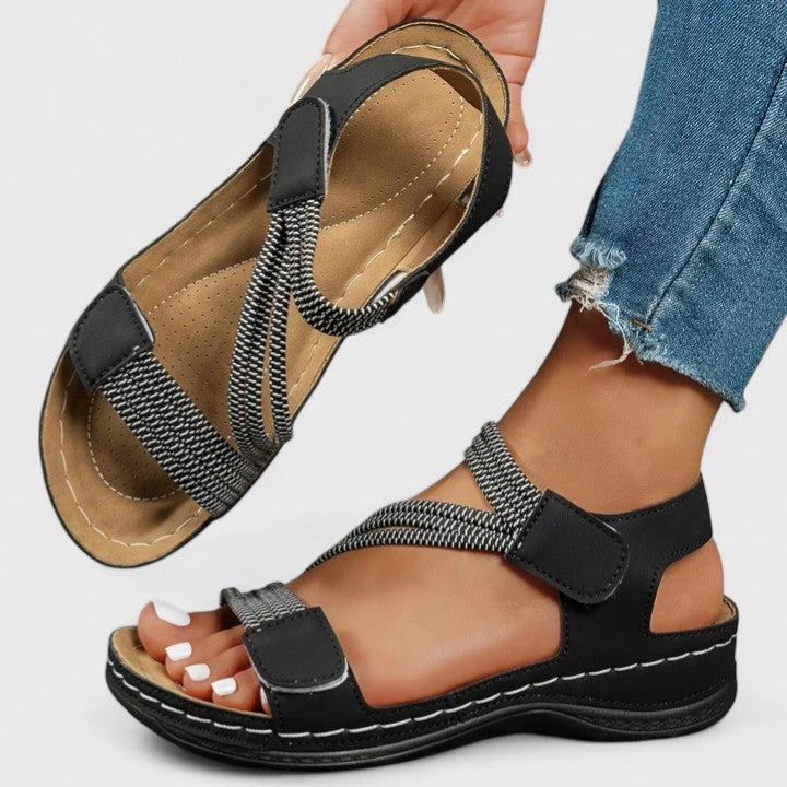 Isla Comfort Sandalen - Zwart