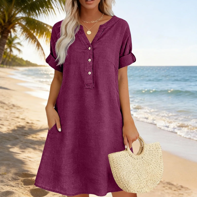 Josefien Luchtige Zomerjurk - Violet