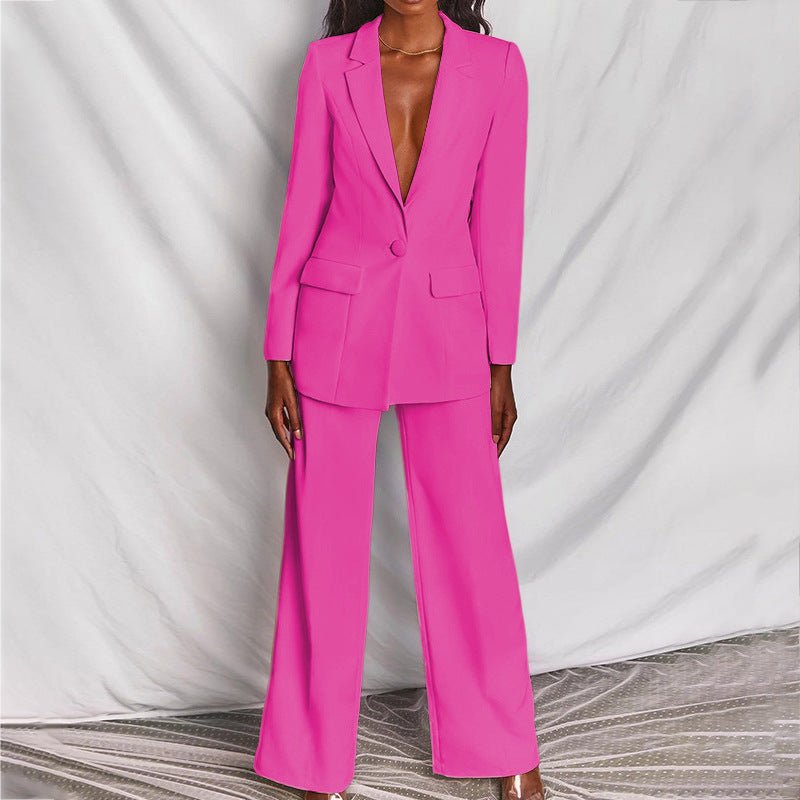 Leotine Chique Blazer & Broek Set - Roze