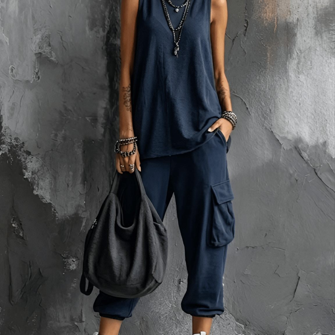 Marisol stadsoutfit - Marineblauw